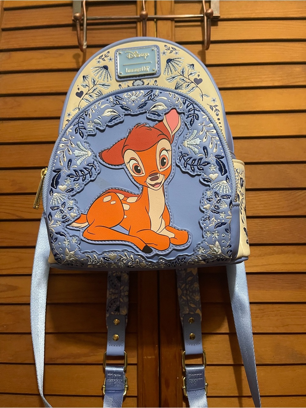 Loungefly Light Blue Kids Mini Backpack with Bambi Graphic
